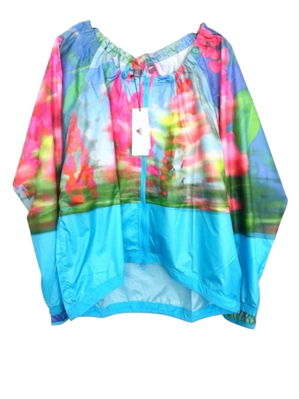 Adidas by Stella McCartney Run Adizero Printed Floral Watercolor Windbreaker